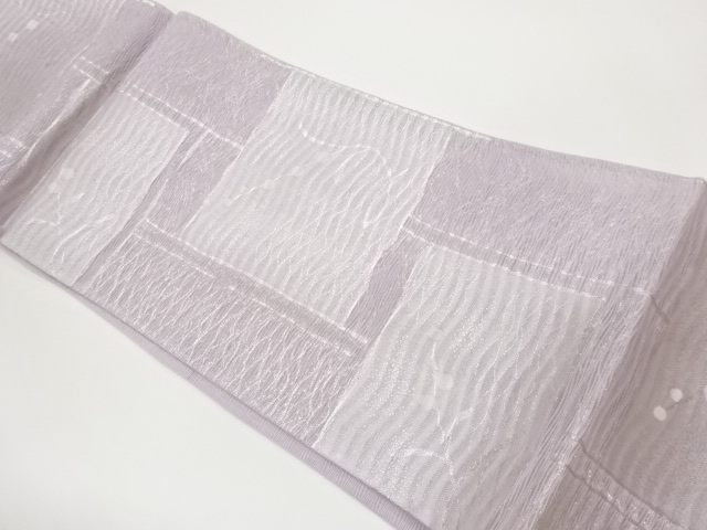JAPANESE FUKURO OBI FOR SUMMER / WOVEN SHIKISHI PATTERN